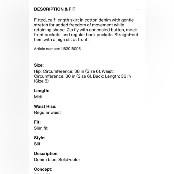 H&M Blue Denim Pencil Skirt - Picture 5 of 11